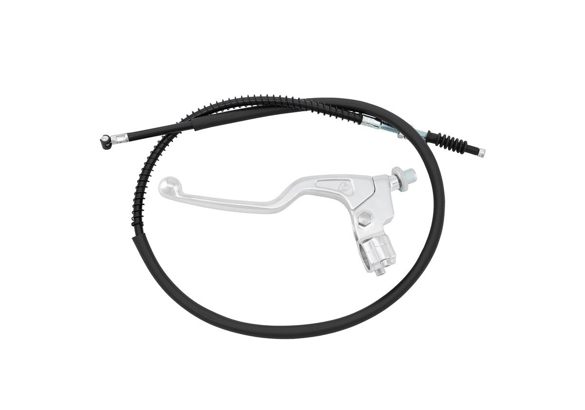 TB Silver Clutch Lever w/Extended Cable - TB Parts KLX110 Manual Clutch
